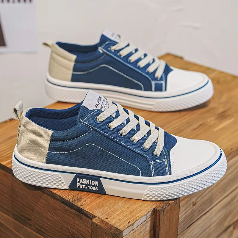 UrbanVine Classic Canvas Skate Sneakers for Men – Retro Vulcanized Casual Shoes